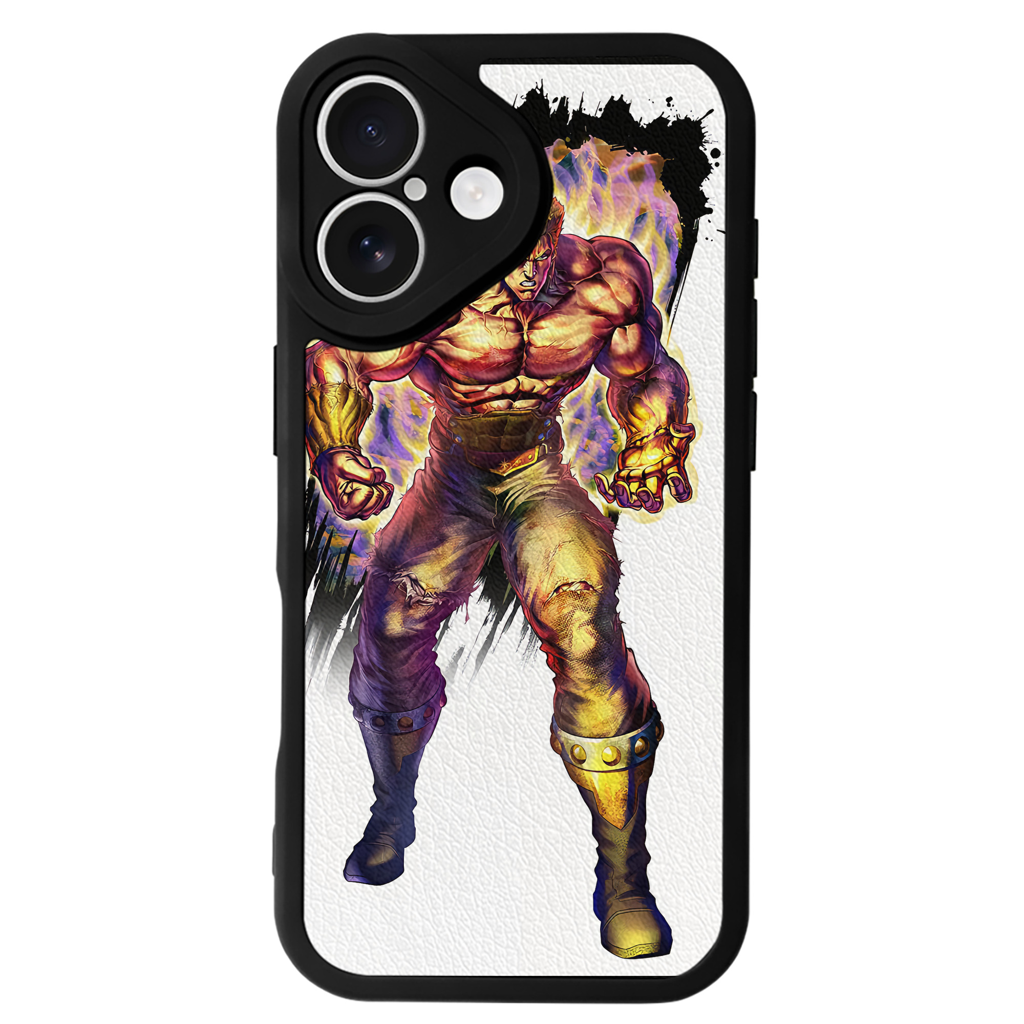（画像用） 北斗の拳 Fist of the North Star 【iPhone 16シリーズ対応】シリコンスマホケース（レザー調） 材質：シリコン